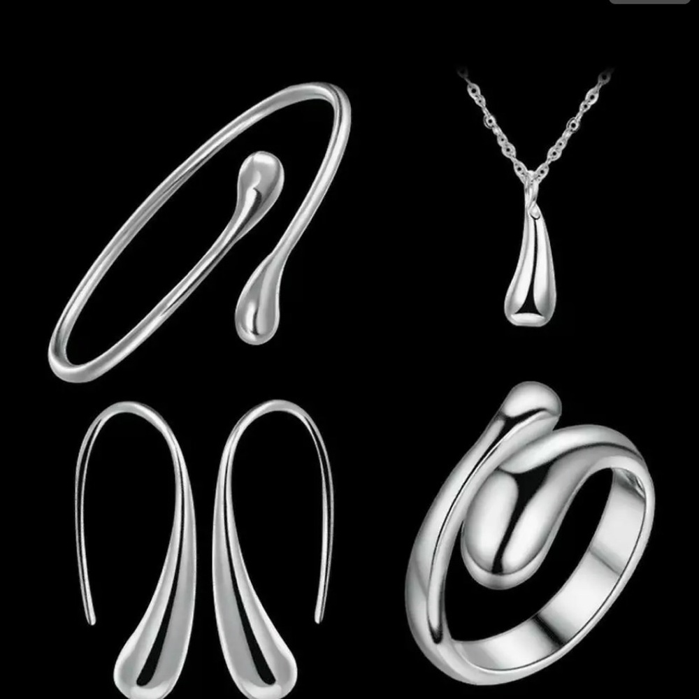BOGO Sterling Silver Bracelet Necklace Earrings Ring - Picture 2 of 6